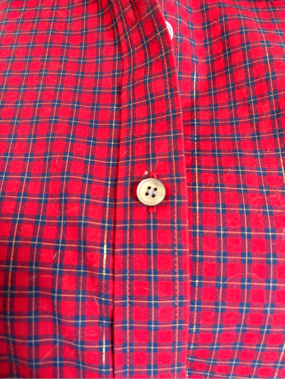 Red Patterned Button-Up Shirt - Picture 3 of 6